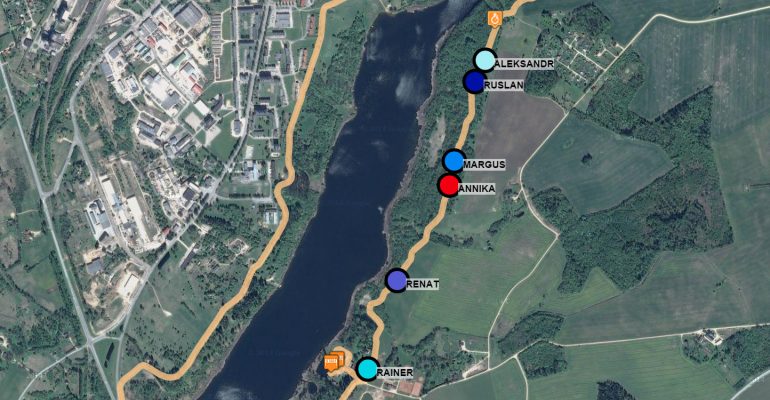 Swimming, cycling, running GPS tracking